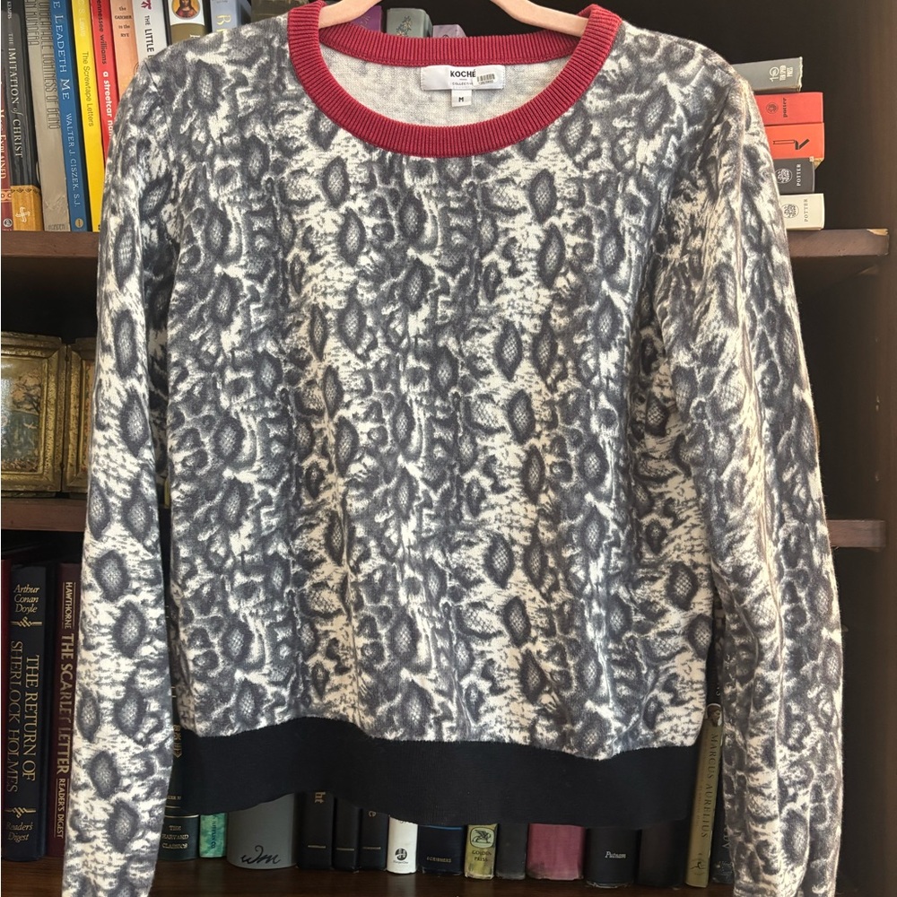 KOCHE Collective Python Print Sweater SZ medium - image 2